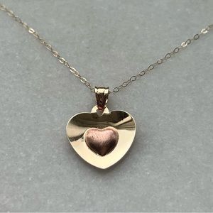 10k Solid Gold Heart Necklace